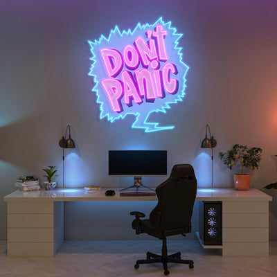 Don't Panic Led Neon Acrylic Artwork - Neonzastudio