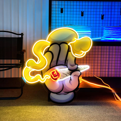 Hand Smoker Led Neon Acrylic Artwork - Neonzastudio