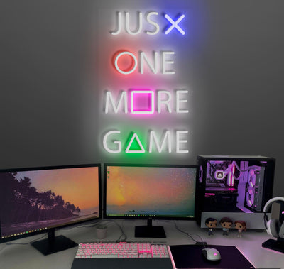 Just One More Game Neon Sign by Neonzastudio