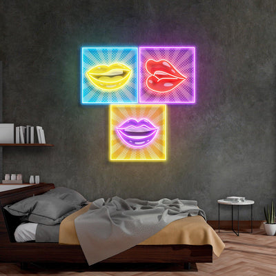 Lip Frame Led Neon Acrylic Artwork - Neonzastudio