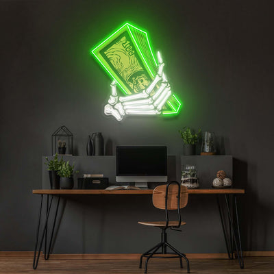 Money Hands Led Neon Acrylic Artwork - Neonzastudio