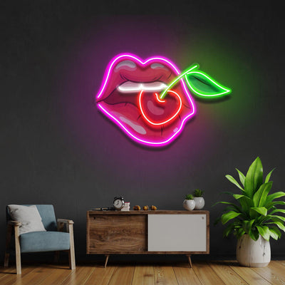 Sweet Cherry Led Neon Acrylic Artwork - Neonzastudio